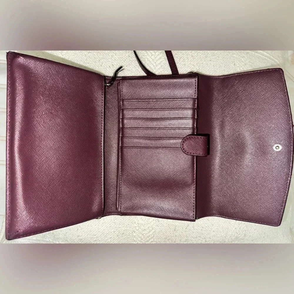 Kate Spade Laurel Way Winni Chocolate Cherry Crossbody Wallet